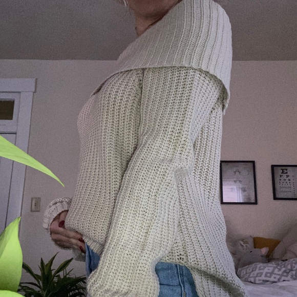 Favlux Tan Knit Off The Shoulder Sweater - Picture 7 of 9